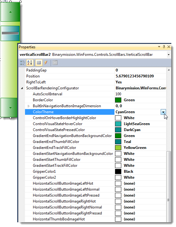 winforms-scrollbar-design-time